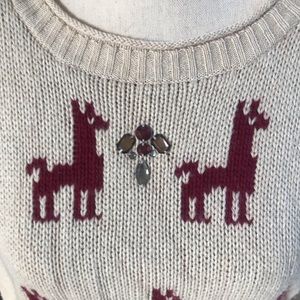 J. crew Llama sweAter with jewels